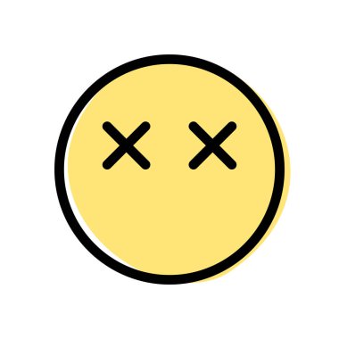 Ölü emojiyi andıran şaşı gözlü ölü ifade.