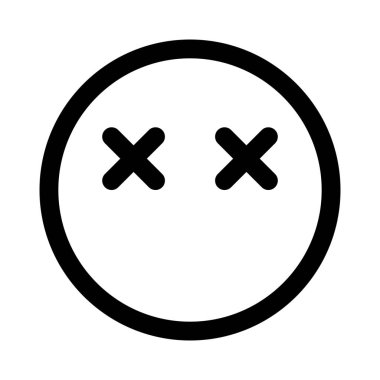 Ölü emojiyi andıran şaşı gözlü ölü ifade.