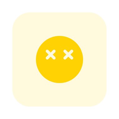 Ölü emojiyi andıran şaşı gözlü ölü ifade.