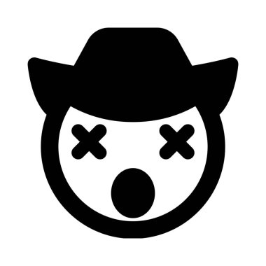 Sersemlemiş ifade, kovboy şapkası ve ağzı açık.