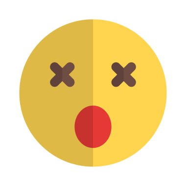 Şaşkın yüz ifadesi, şaşı gözler ve ağız emojisi.