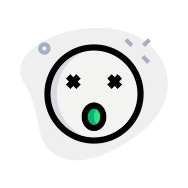 Şaşkın yüz ifadesi, şaşı gözler ve ağız emojisi.