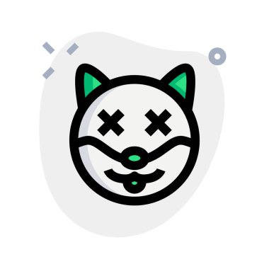 Köpek gözleri şaşı ve yüz ifadesini dile getirdi.