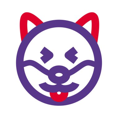 Köpek sırıtıyor ve gözlerini kıstı.