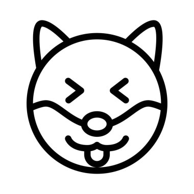 Köpek sırıtıyor ve gözlerini kıstı.