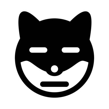 Üzgün, nötr köpek suratı, düz ağızlı ifade.