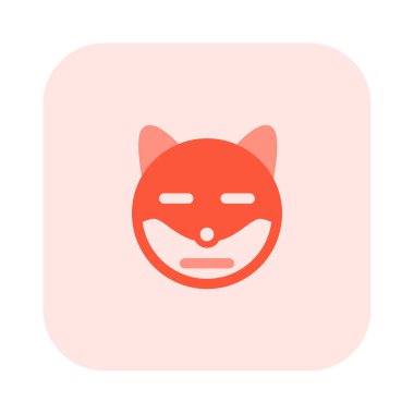 Üzgün, nötr köpek suratı, düz ağızlı ifade.