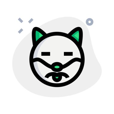 Gözleri kapalı, üzgün bir köpek.