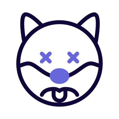 Üzgün köpek suratı, şaşı gözler.