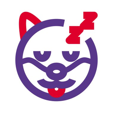 Etrafta Z alfabesi ile çevrili köpek uyku simgesi