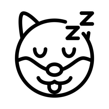 Etrafta Z alfabesi ile çevrili köpek uyku simgesi