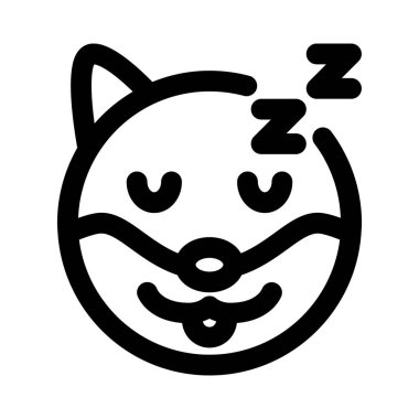 Etrafta Z alfabesi ile çevrili köpek uyku simgesi