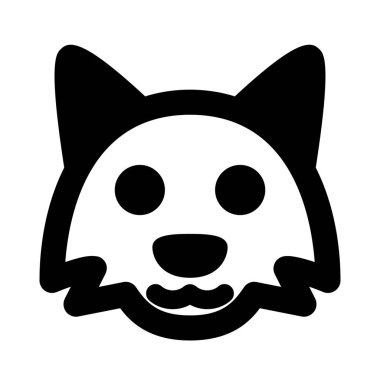 Sohbet uygulaması için vahşi hayvan tilkisi emoji düzeni