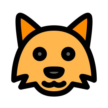 Sohbet uygulaması için vahşi hayvan tilkisi emoji düzeni