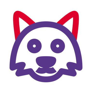 Sohbet uygulaması için vahşi hayvan tilkisi emoji düzeni