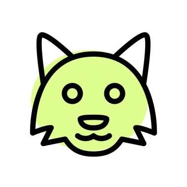 Sohbet uygulaması için vahşi hayvan tilkisi emoji düzeni