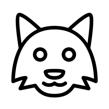 Sohbet uygulaması için vahşi hayvan tilkisi emoji düzeni