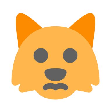 Üzgün tilki somurtkan resim temsilcisi sohbet simgesi