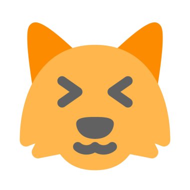 Aynı anda sırıtan zeki tilki şaşı.