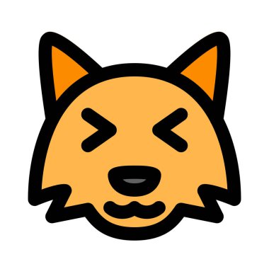 Aynı anda sırıtan zeki tilki şaşı.