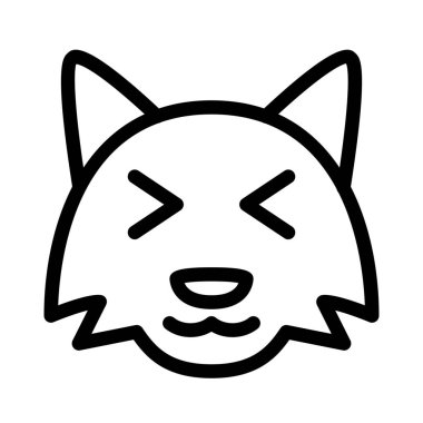 Aynı anda sırıtan zeki tilki şaşı.