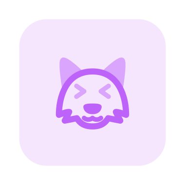 Aynı anda sırıtan zeki tilki şaşı.