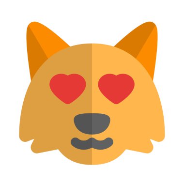 Romantik kalp gözleri tilki resmedilmeye değer.