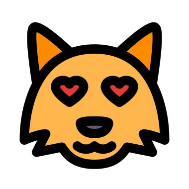 Romantik kalp gözleri tilki resmedilmeye değer.