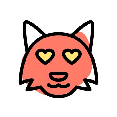 Romantik kalp gözleri tilki resmedilmeye değer.