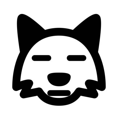 Düz ağızlı üzgün tilki suratı emojisi