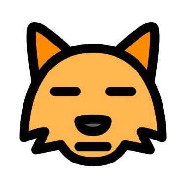 Düz ağızlı üzgün tilki suratı emojisi