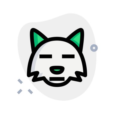 Düz ağızlı üzgün tilki suratı emojisi