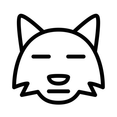 Düz ağızlı üzgün tilki suratı emojisi