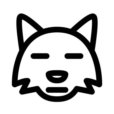 Düz ağızlı üzgün tilki suratı emojisi