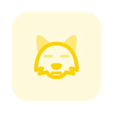 Düz ağızlı üzgün tilki suratı emojisi