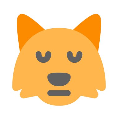 Tarafsız tilki suratı. Gözleri kapalı ifade.