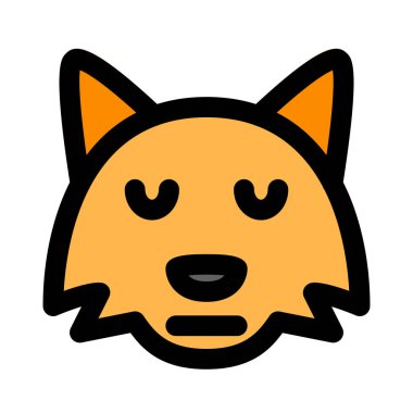 Tarafsız tilki suratı. Gözleri kapalı ifade.