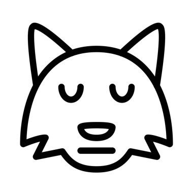 Tarafsız tilki suratı. Gözleri kapalı ifade.