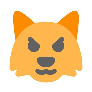 kızgın ve öfkeli tilki yüz ifadesi