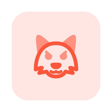 kızgın ve öfkeli tilki yüz ifadesi