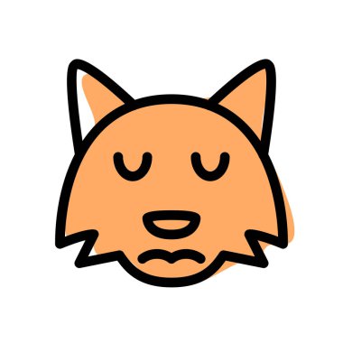 Sohbet için üzgün surat resmedici Fox emojisi