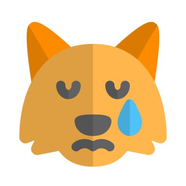 Gözyaşları akarken ağlayan, resimli tasvir