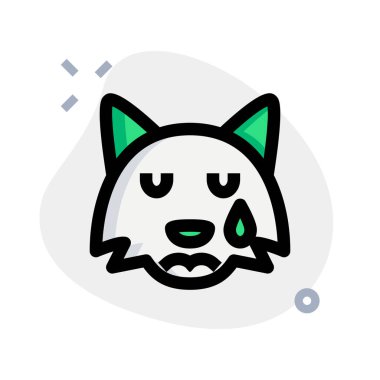 Gözyaşları akarken ağlayan, resimli tasvir