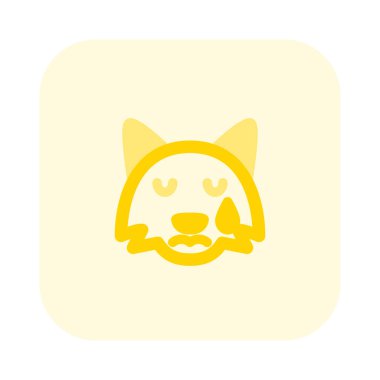 Gözyaşları akarken ağlayan, resimli tasvir