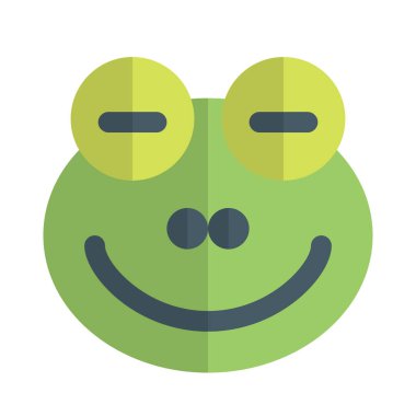 Sosyal medyada paylaşılan kocaman gözlü gülen kurbağa.