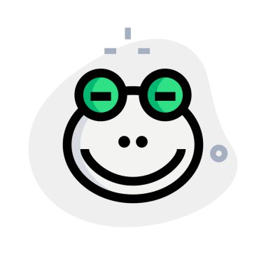 Sosyal medyada paylaşılan kocaman gözlü gülen kurbağa.