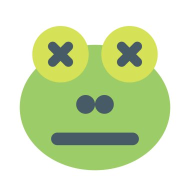 Kurbağa nötr sahnede, gözleri kapalı.