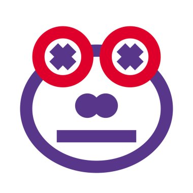 Kurbağa nötr sahnede, gözleri kapalı.