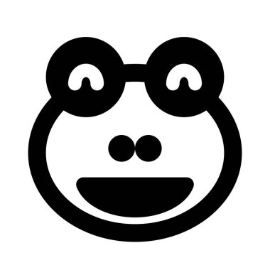 Ağzı açık kurbağa sırıtan yüz ifadesi.