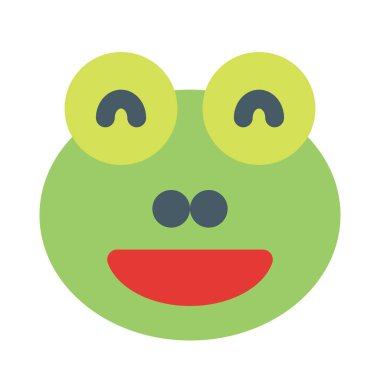 Ağzı açık kurbağa sırıtan yüz ifadesi.